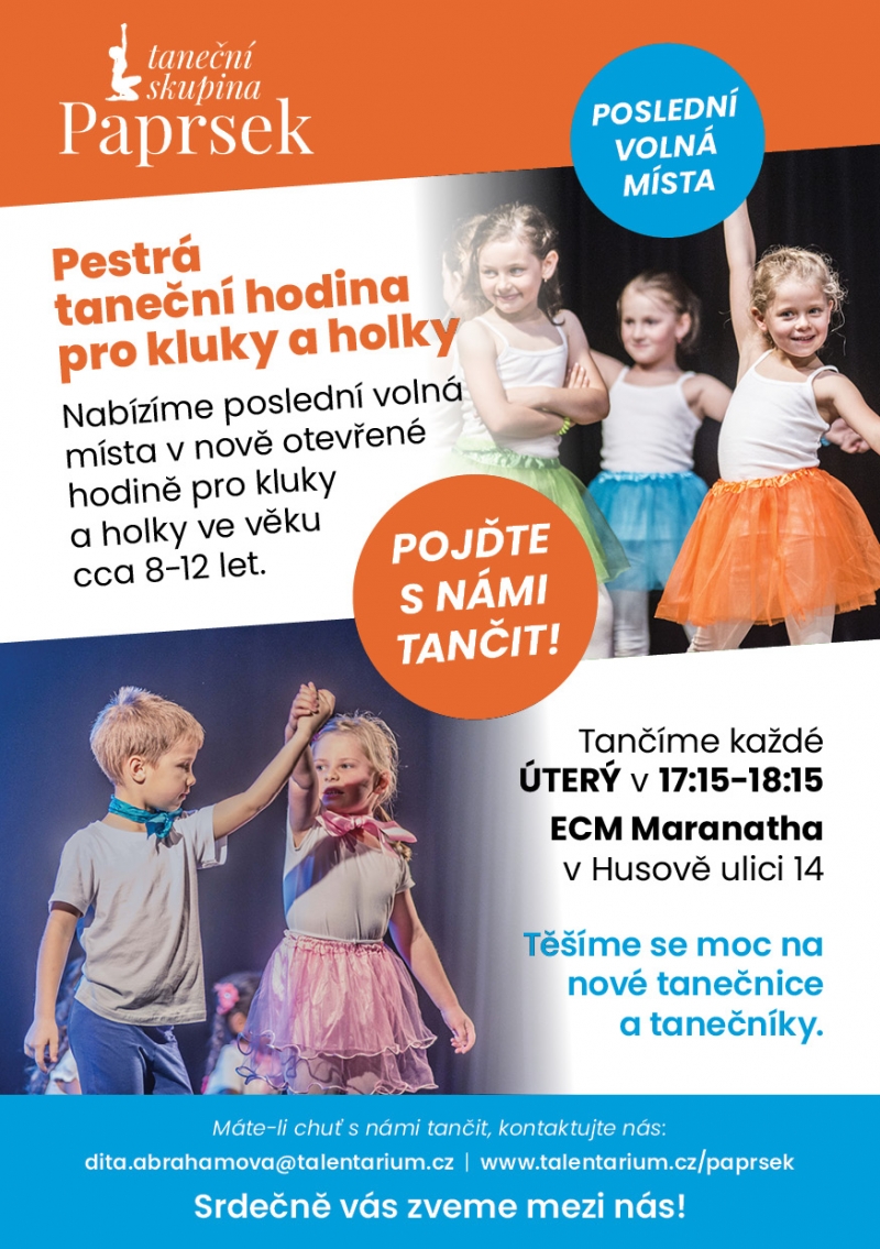 Nová taneční hodina pro kluky a děvčata v Plzni